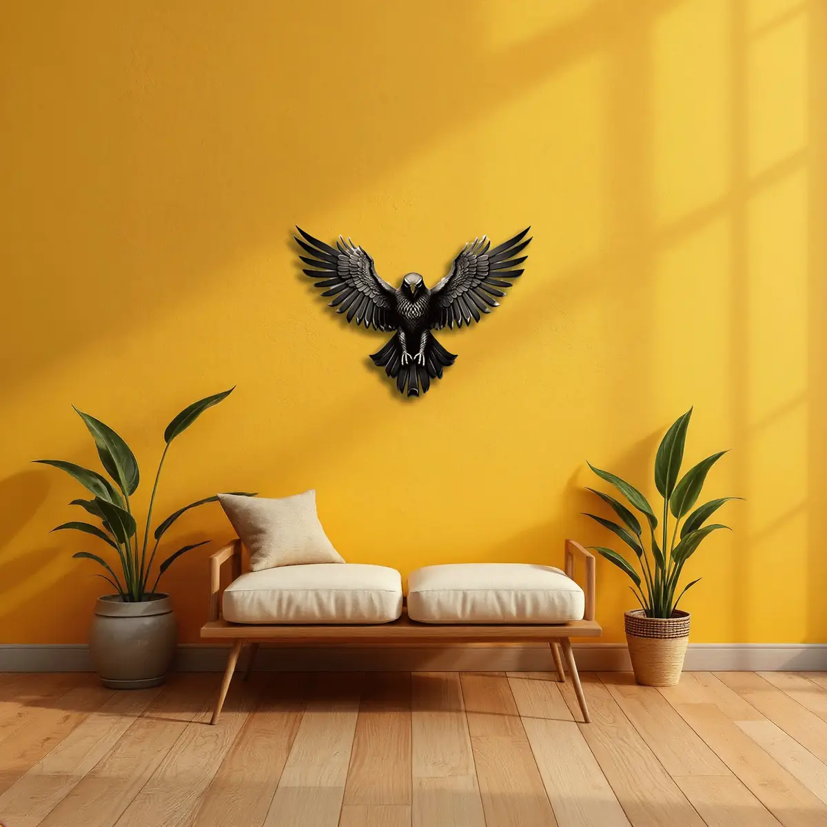 Kanat Açmış Kartal Metal Duvar Tablosu