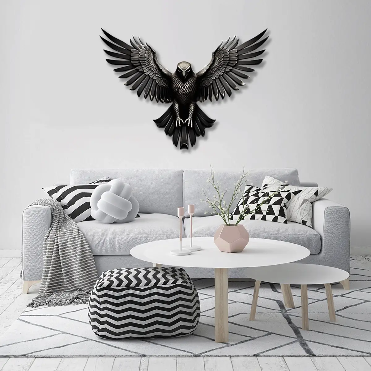 Kanat Açmış Kartal Metal Duvar Tablosu