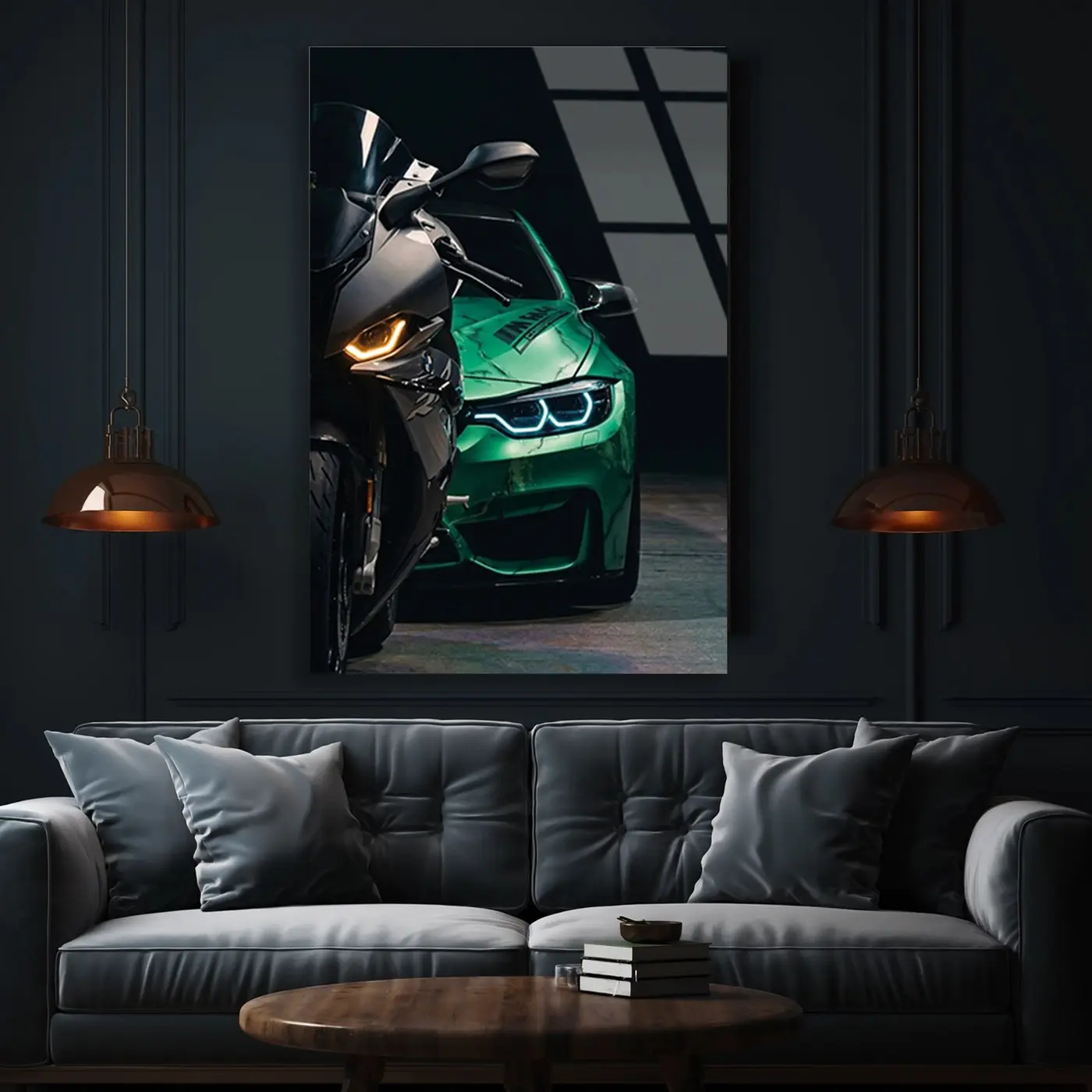 Şehir Gecesi BMW ve Motosiklet Tablo
