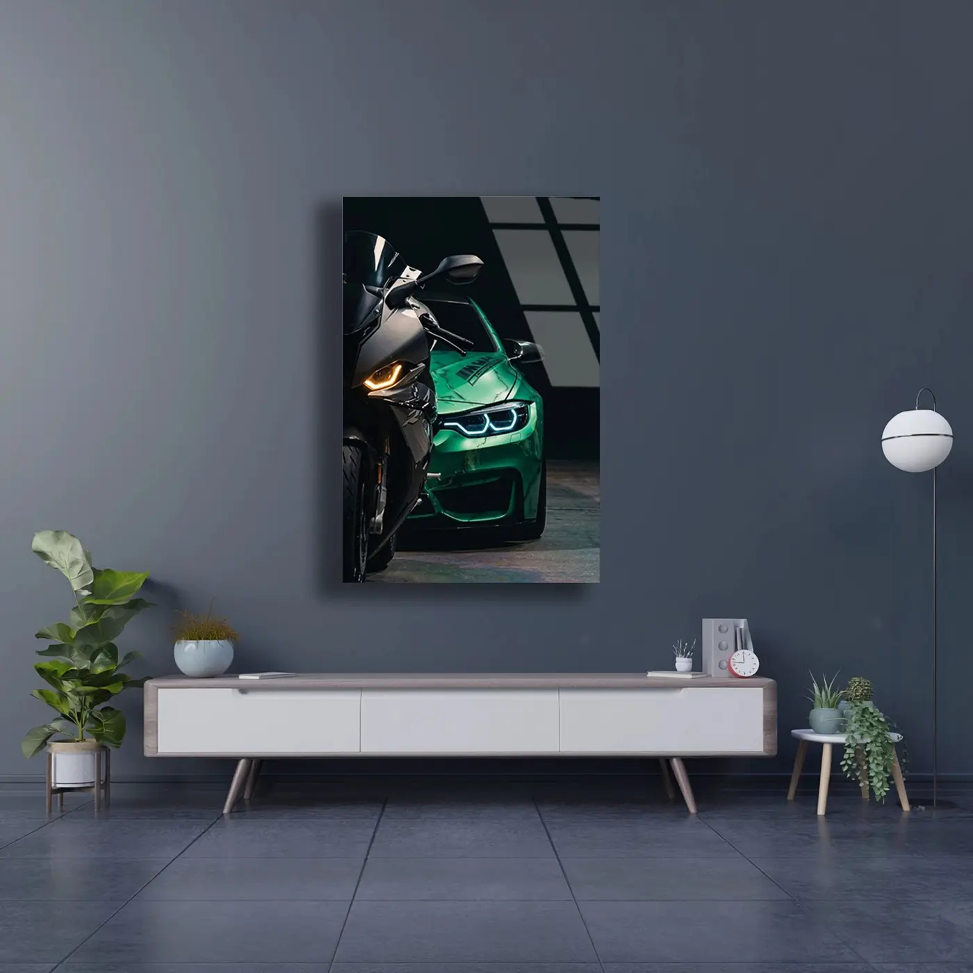 Şehir Gecesi BMW ve Motosiklet Tablo