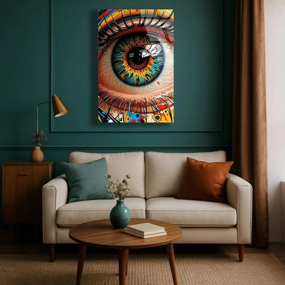 Renkli Pop Art Göz Tablo