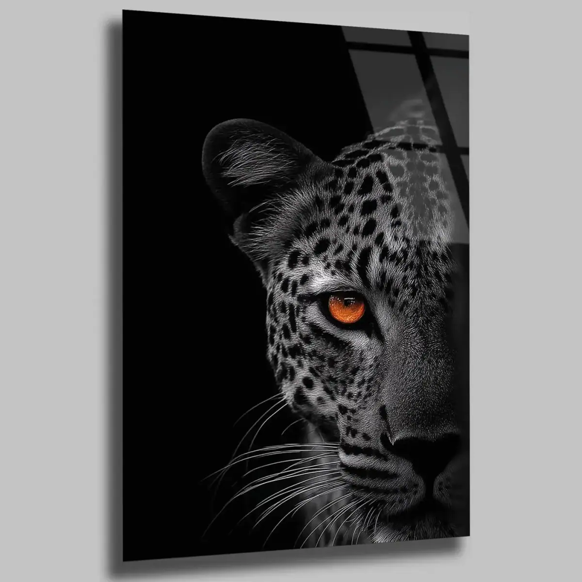 Turuncu Gözlü Leopar Tablo