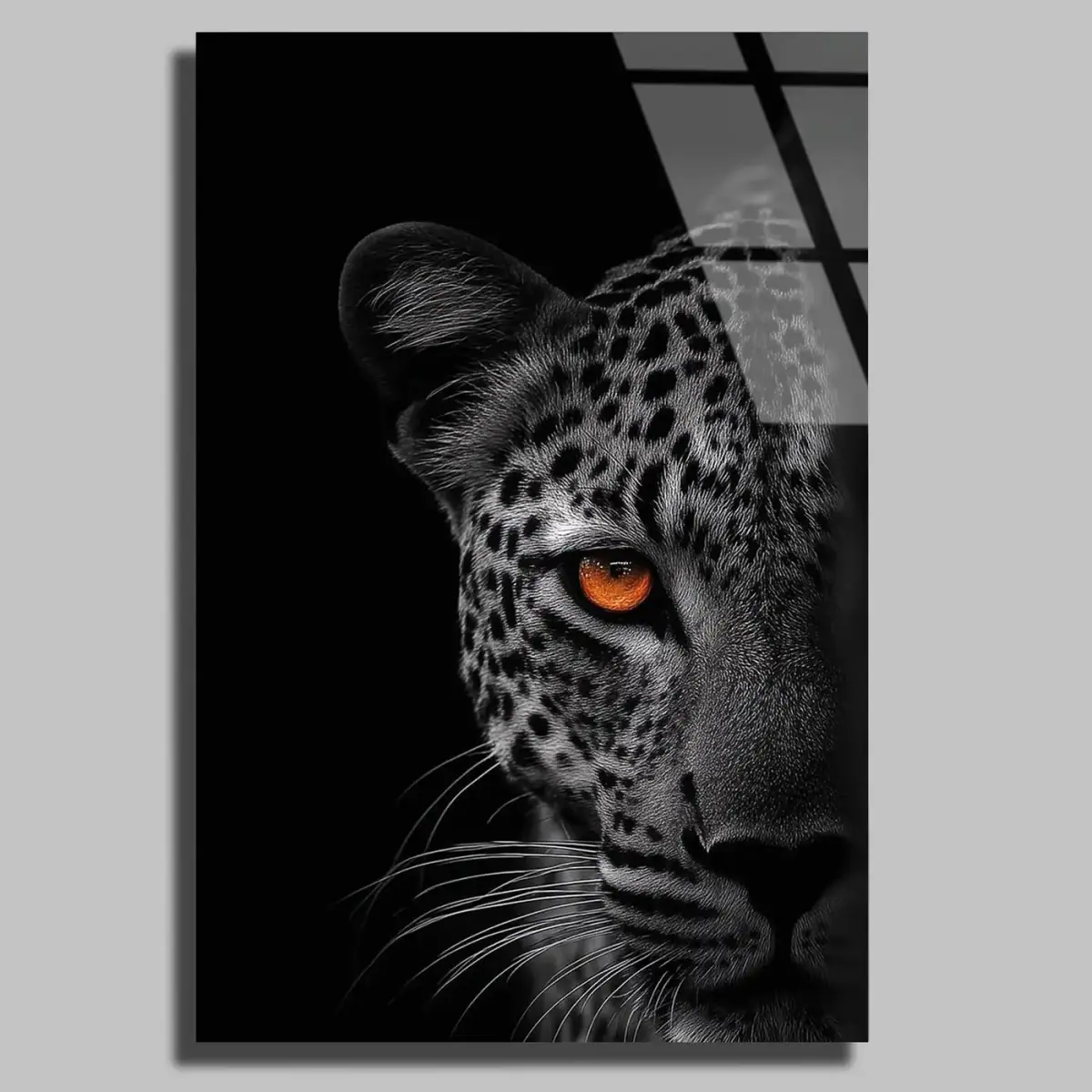 Turuncu Gözlü Leopar Tablo