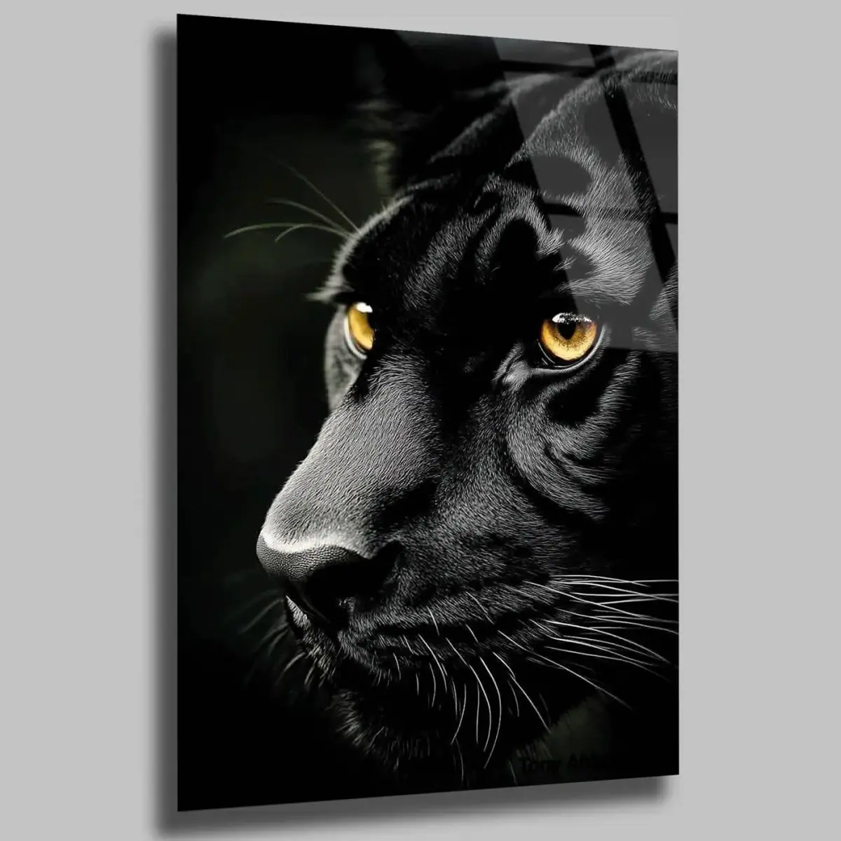 Sarı Gözlü Siyah Panter Tablo