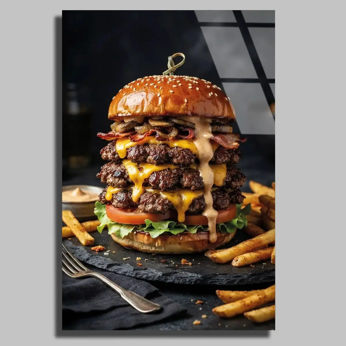 Katmanlı Dev Hamburger Tablo
