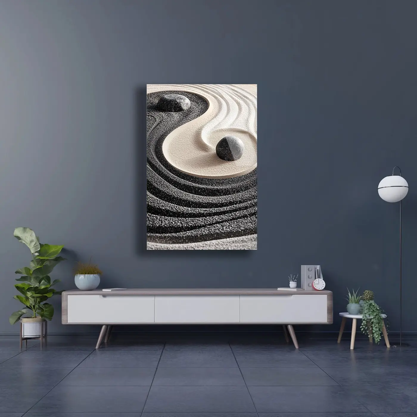 Zen Kum Bahçesi Yin Yang Tablo