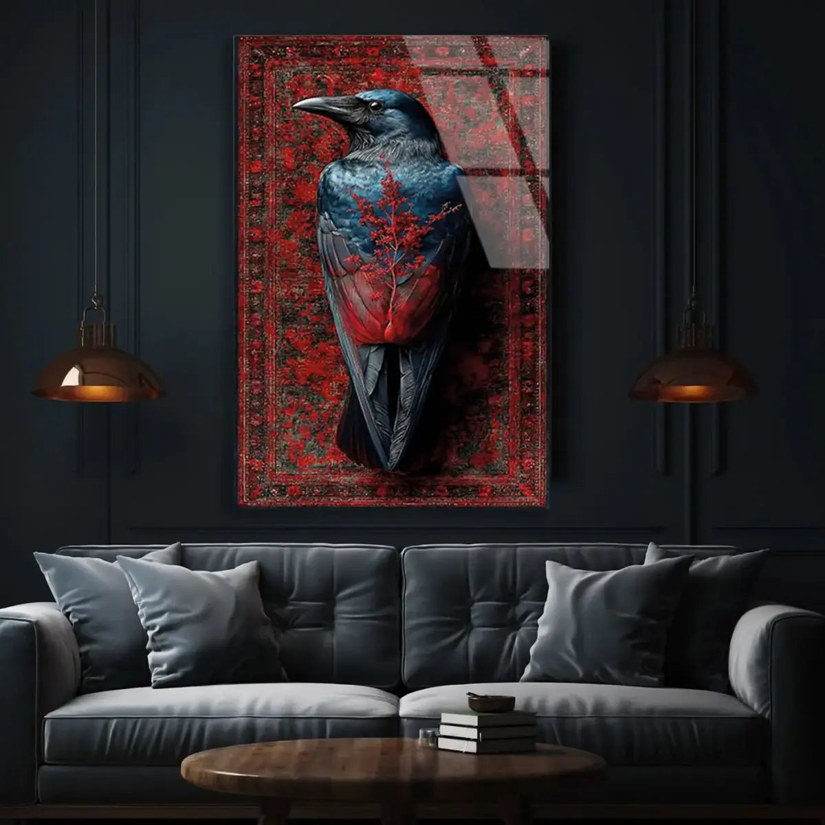 Kilim Desenli Karga Tablo