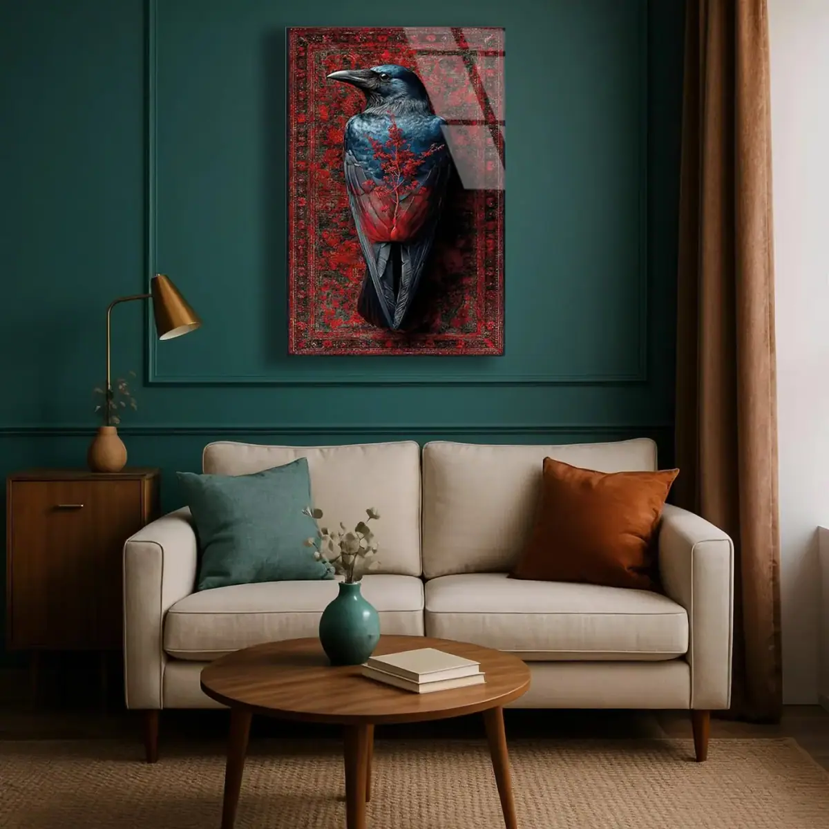 Kilim Desenli Karga Tablo
