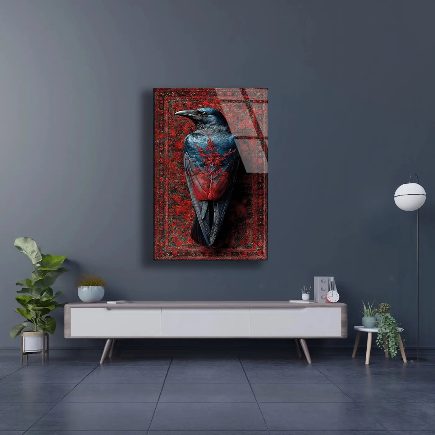 Kilim Desenli Karga Tablo