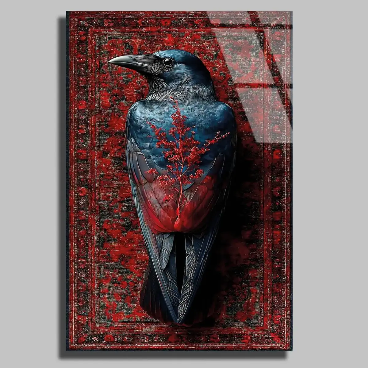 Kilim Desenli Karga Tablo