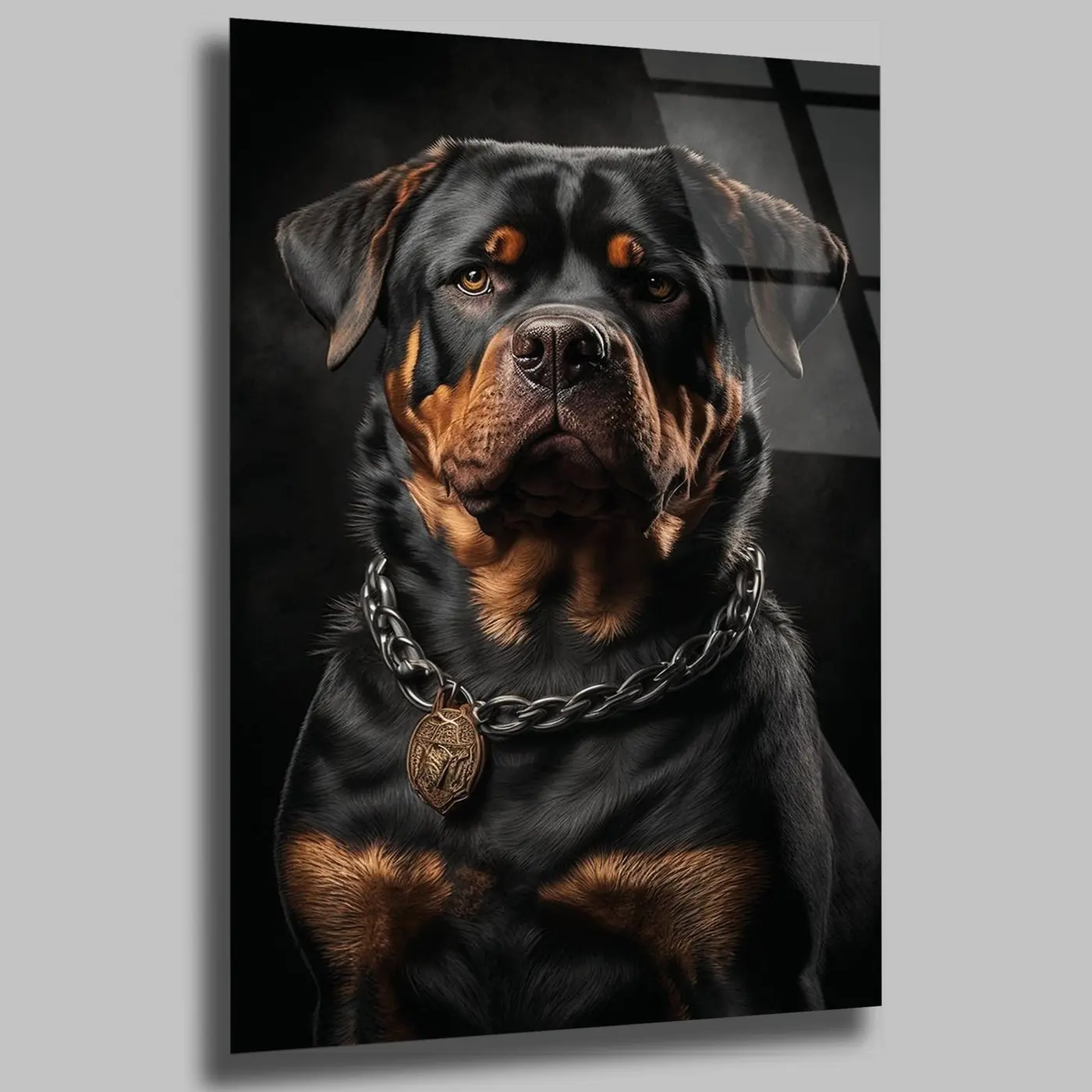 Zincir Tasmalı Rottweiler Tablo