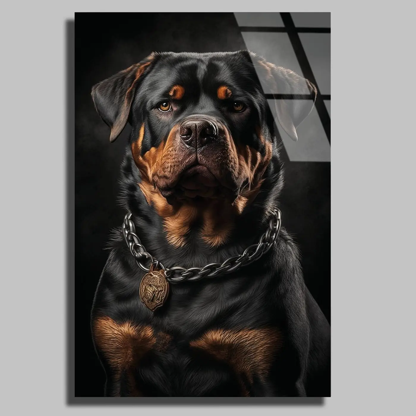 Zincir Tasmalı Rottweiler Tablo