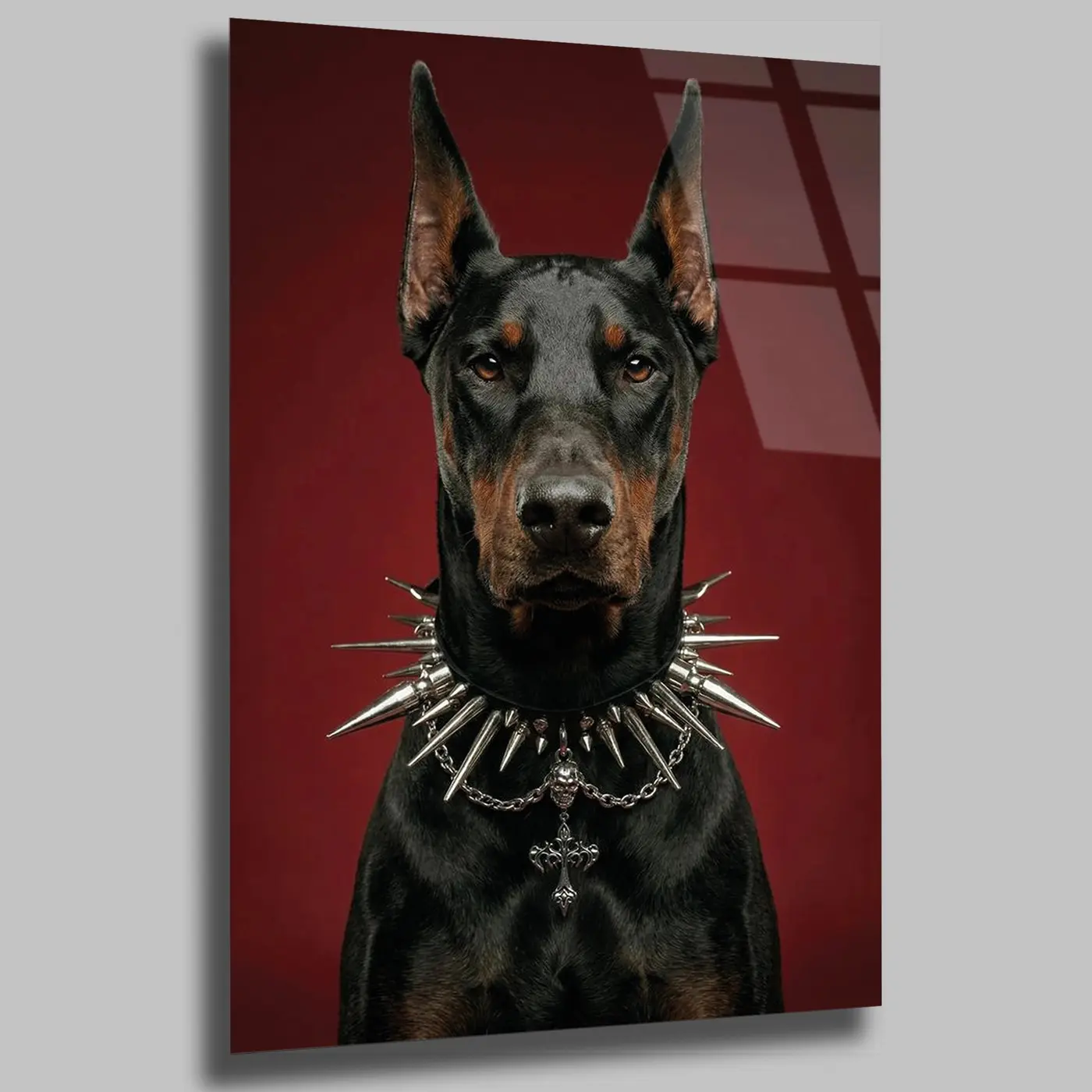 Dikenli Tasmalı Doberman Tablo