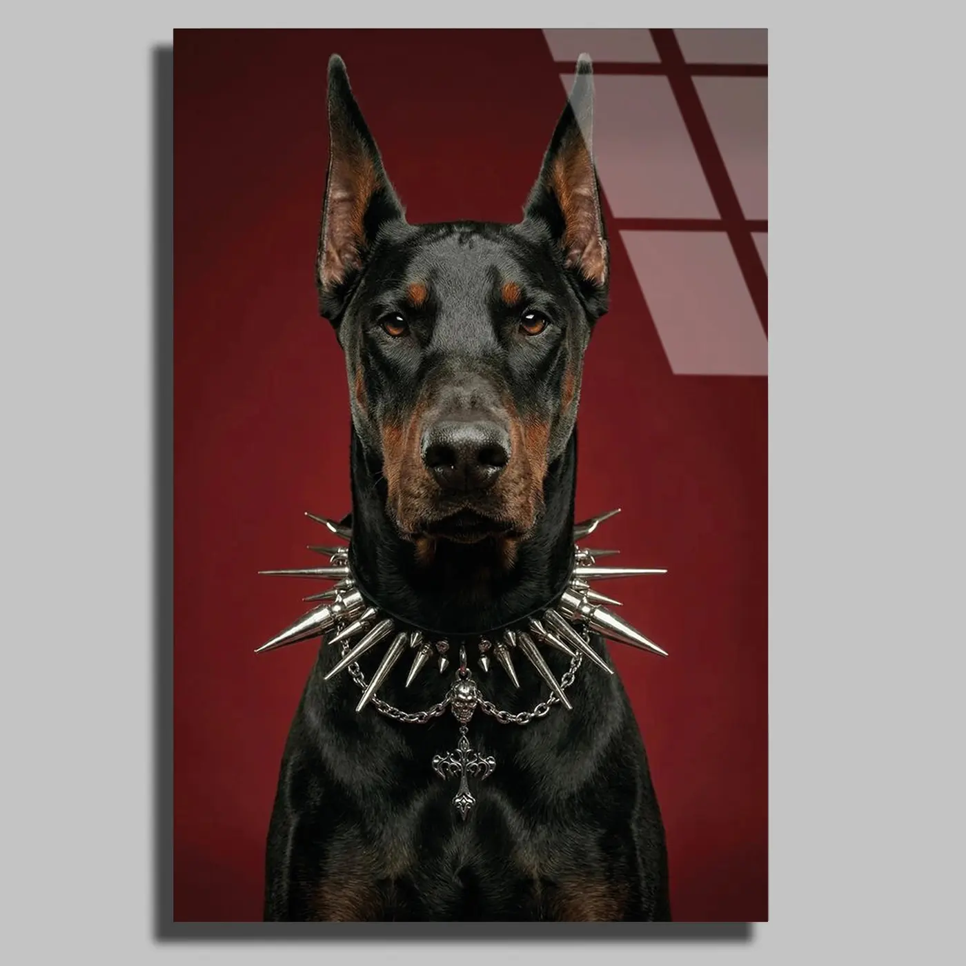 Dikenli Tasmalı Doberman Tablo