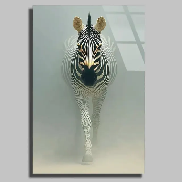 Sisli Zeminde Mistik Zebra Cam Tablo