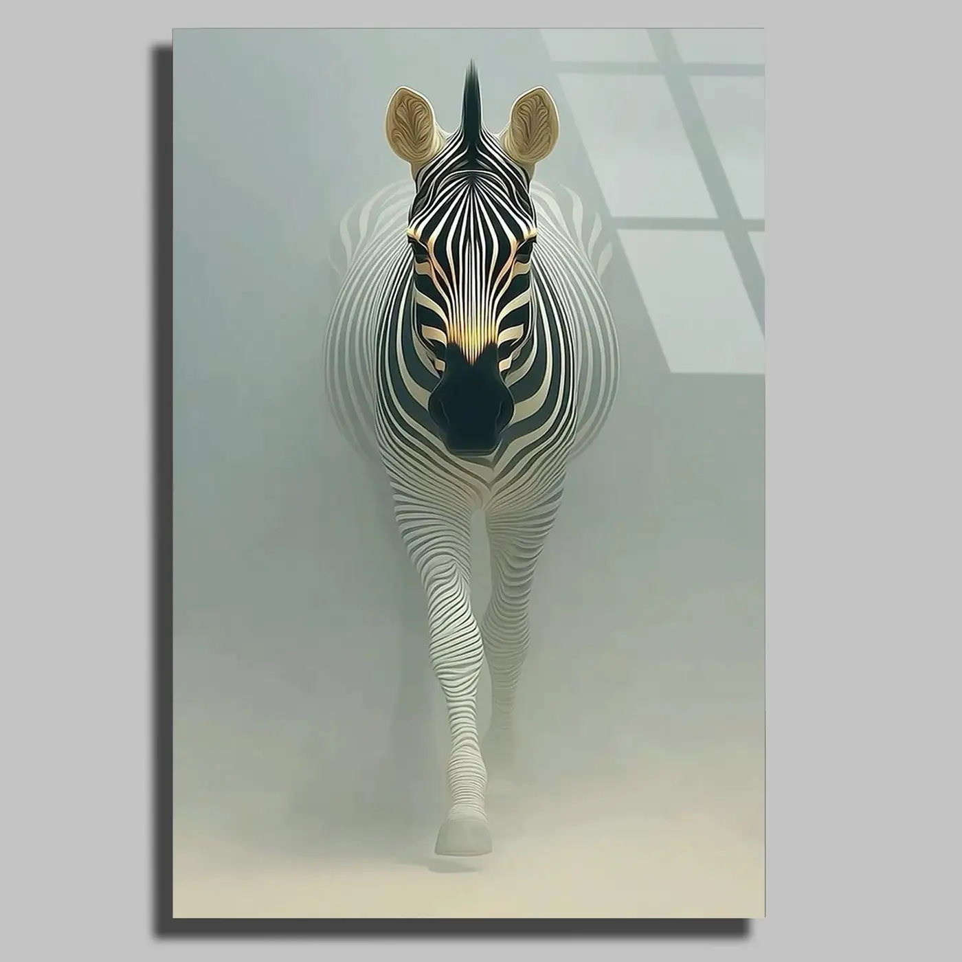 Sisli Zeminde Mistik Zebra Cam Tablo