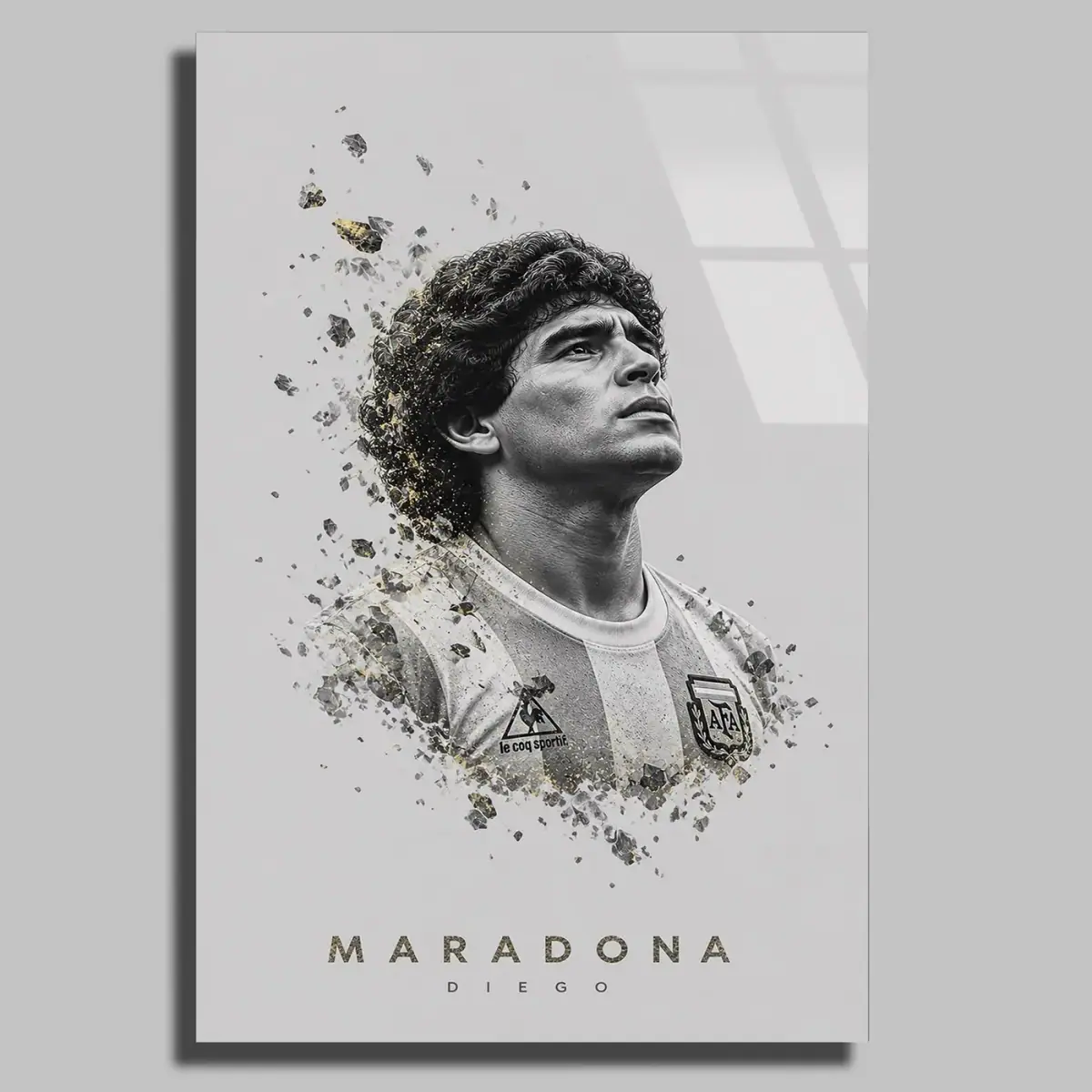 Maradona Futbol Efsanesi Cam Tablo