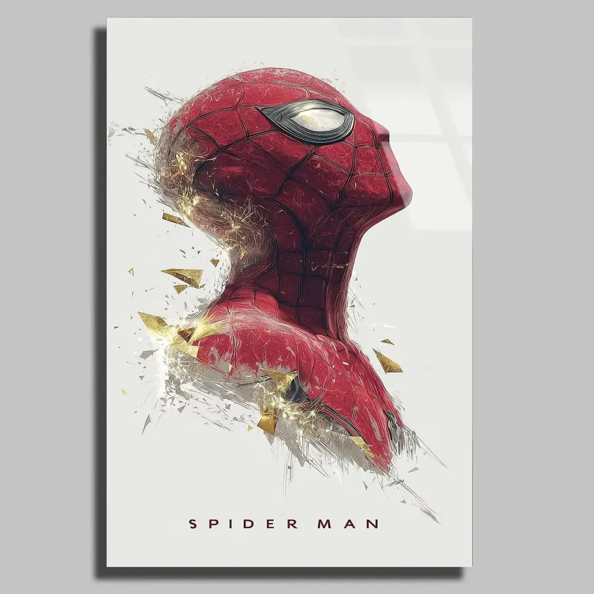 Spider Man Yan Profil Sanat Cam Tablo