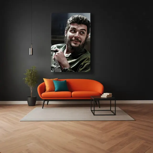 Che Guevara Portresi Cam Tablo