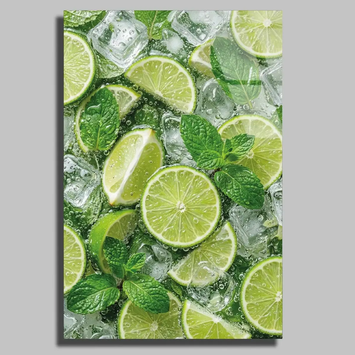 Limon Nane Buz Ferahlık Cam Tablo