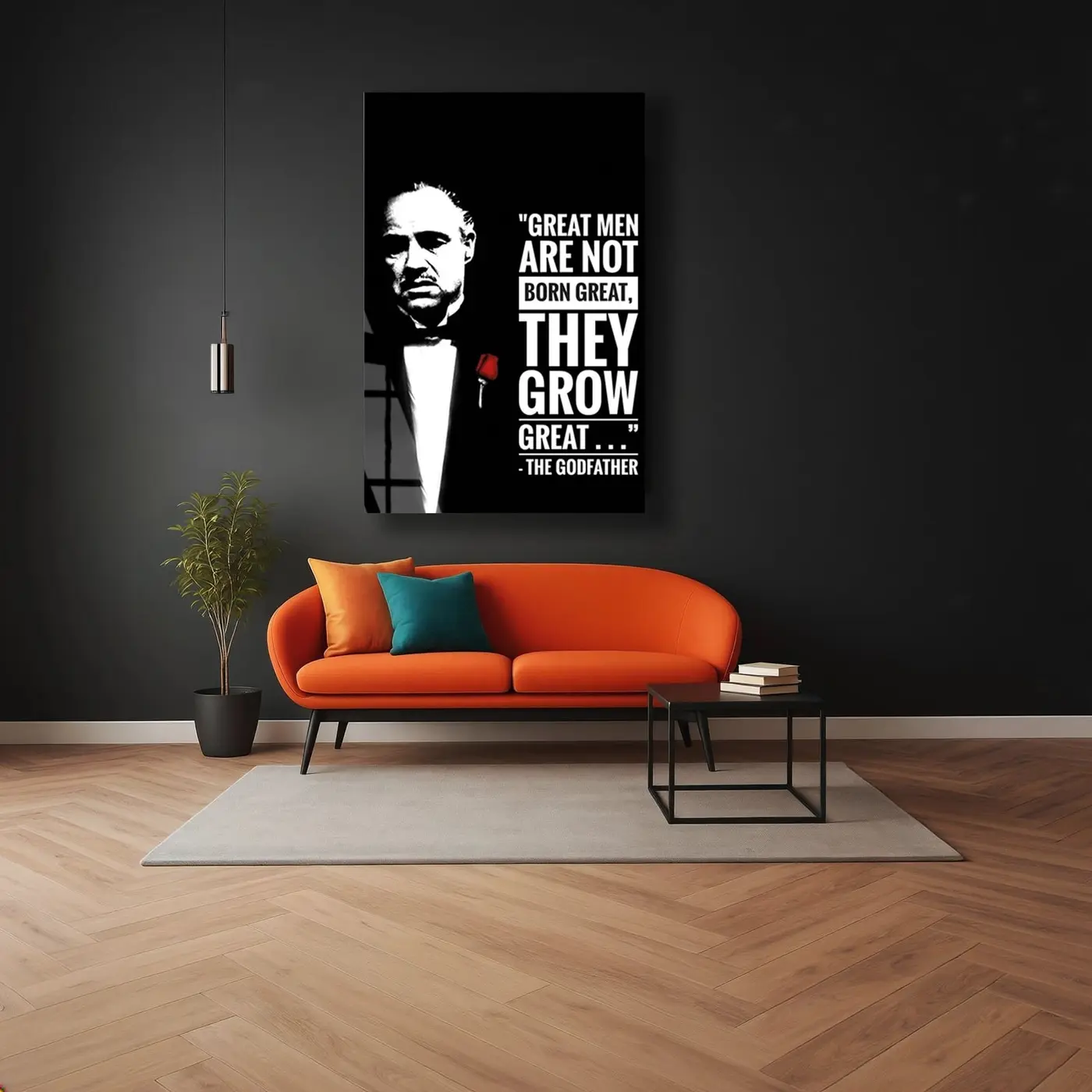 Godfather Motivasyon Sözü Cam Tablo