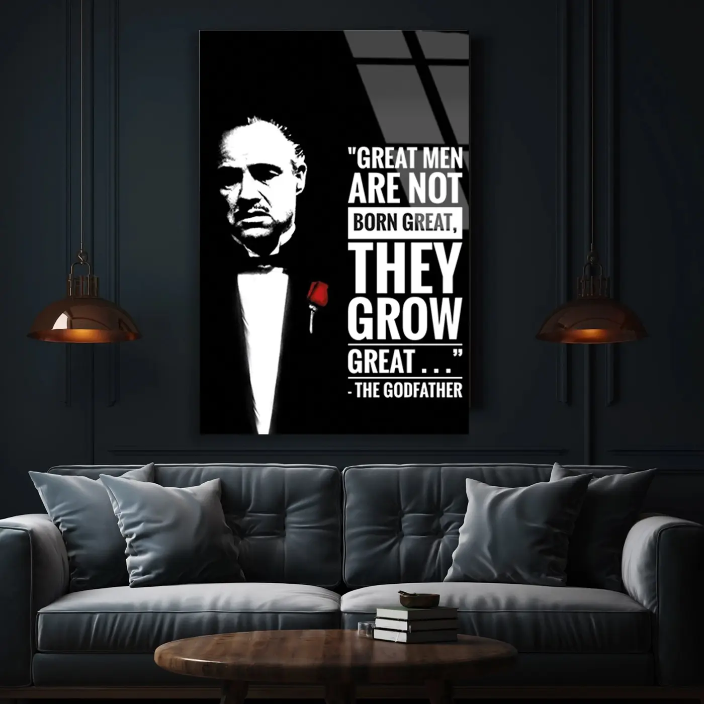 Godfather Motivasyon Sözü Cam Tablo