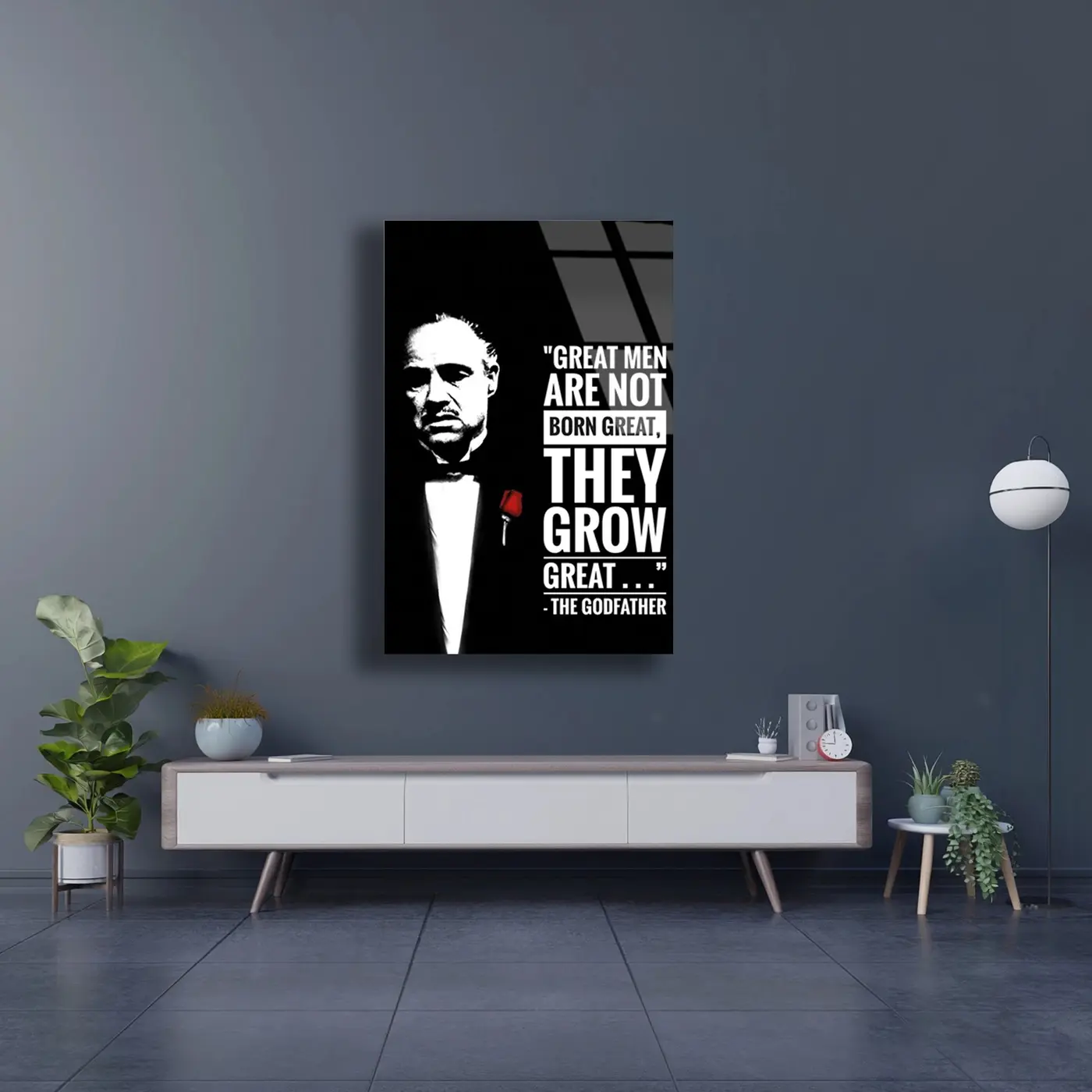 Godfather Motivasyon Sözü Cam Tablo