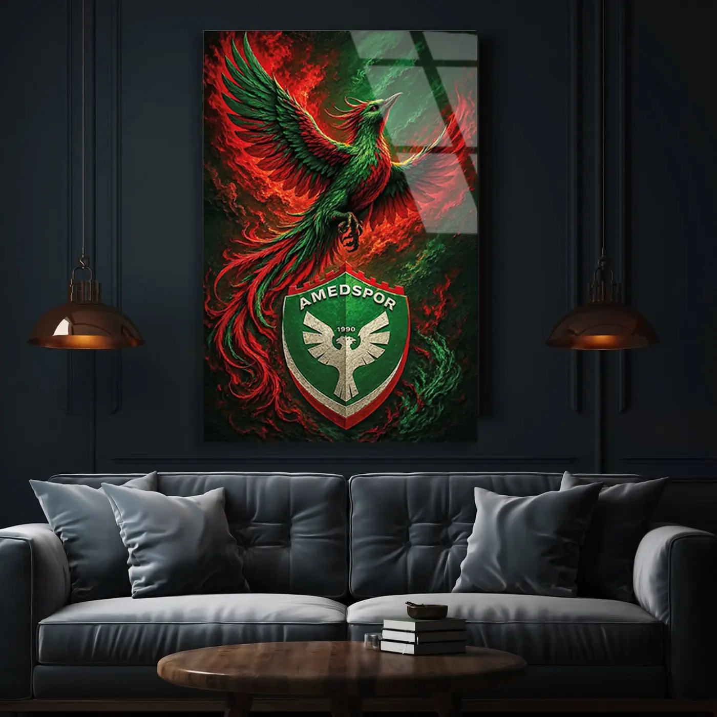 Amedspor Anka Kuşu Cam Tablo