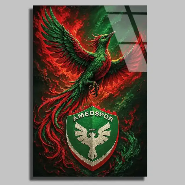 Amedspor Anka Kuşu Cam Tablo