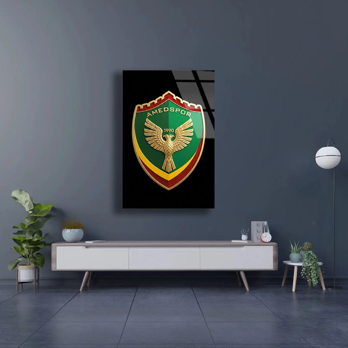 Amedspor Madalya Amblem Cam Tablo