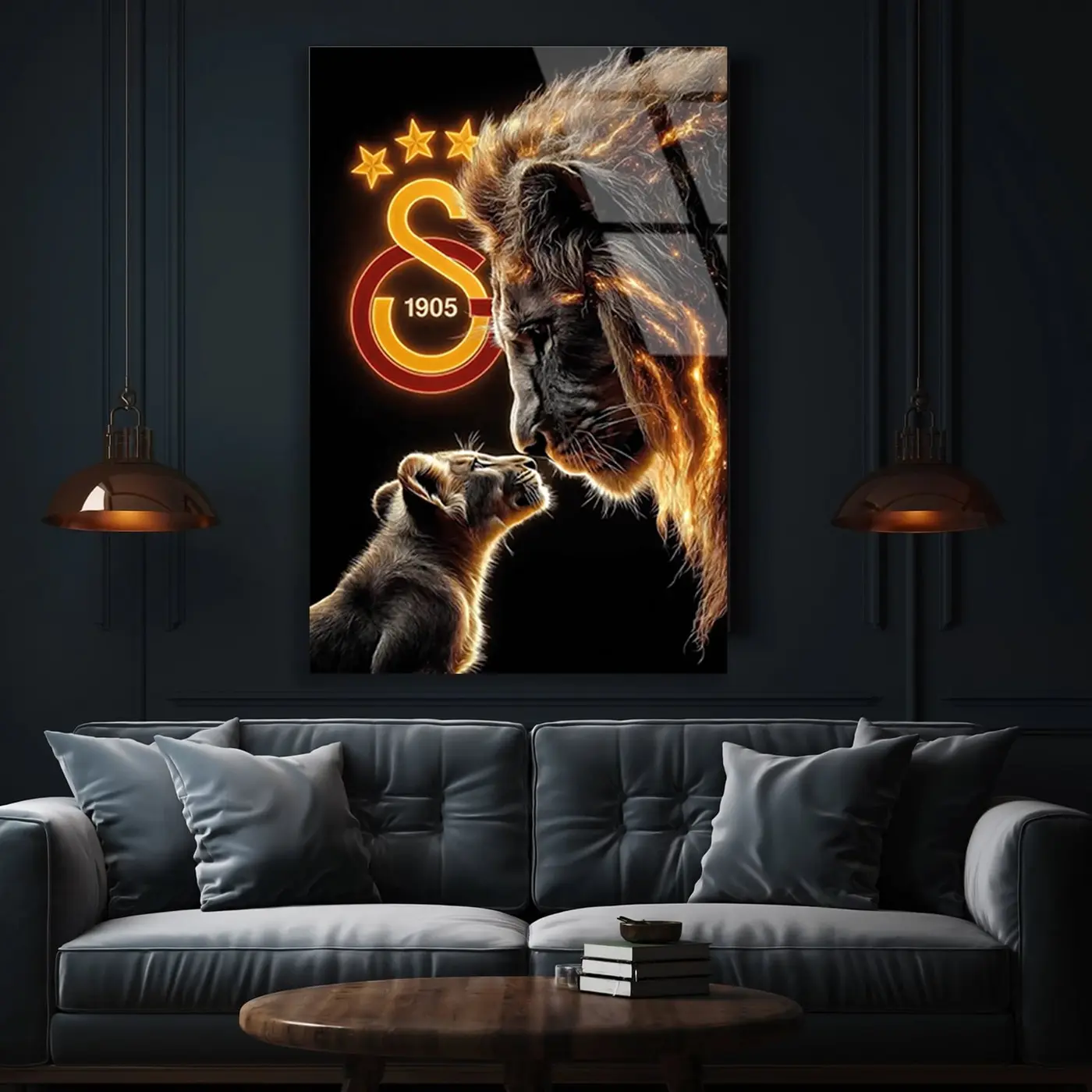 Galatasaray Aslan Baba Yavru Cam Tablo