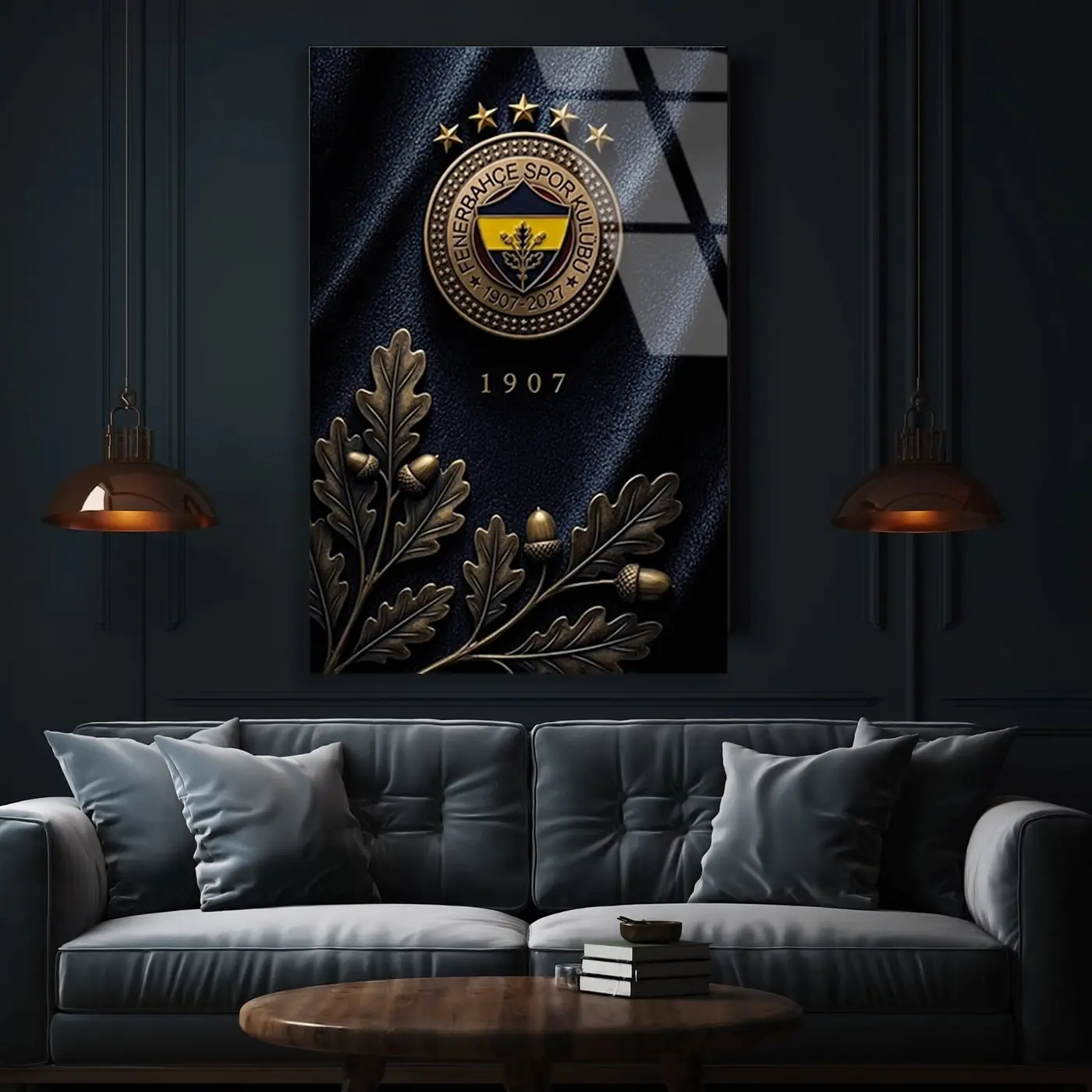 Fenerbahçe 1907 Amblem Cam Tablo