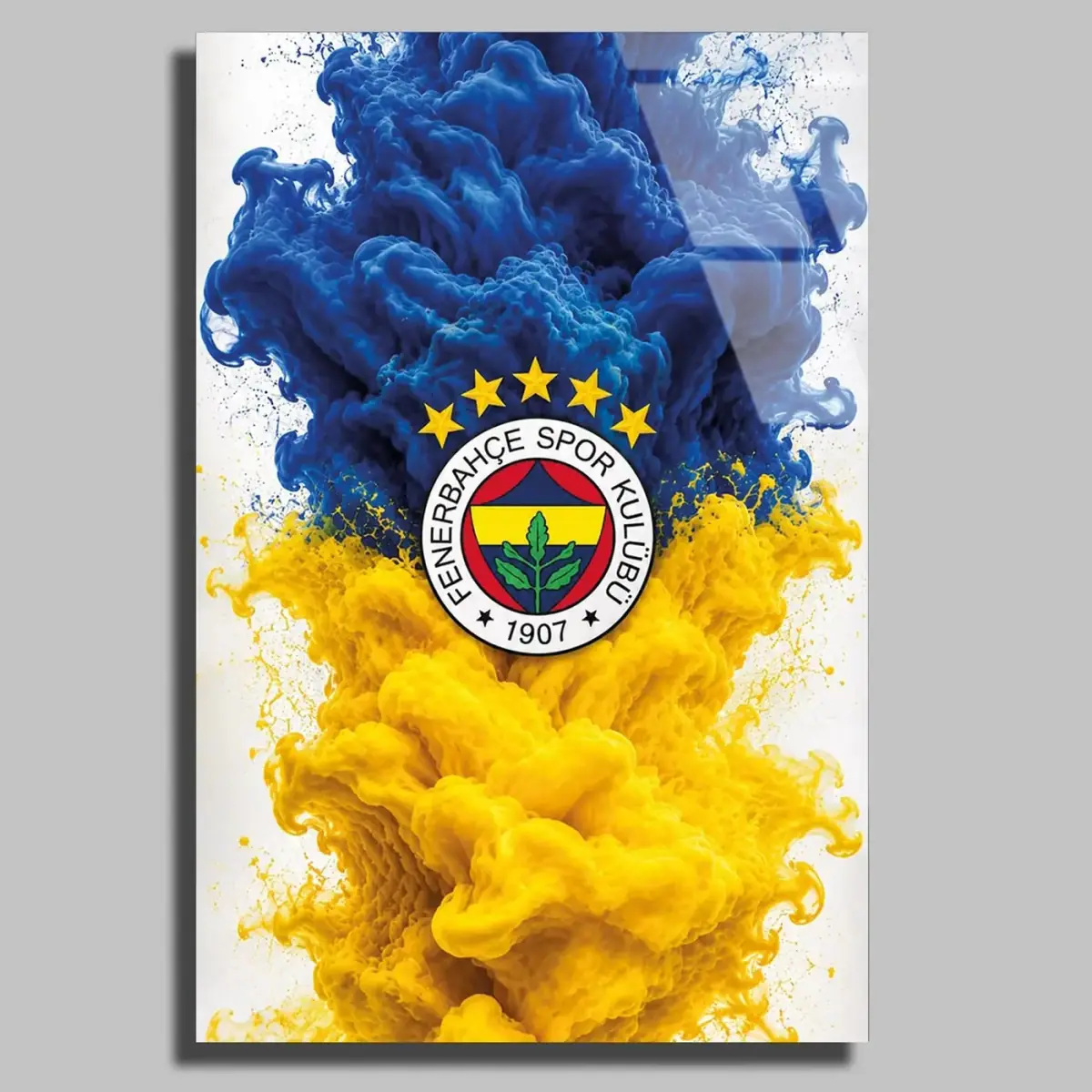 Fenerbahçe Mavi Sarı Toz Patlaması Cam Tablo